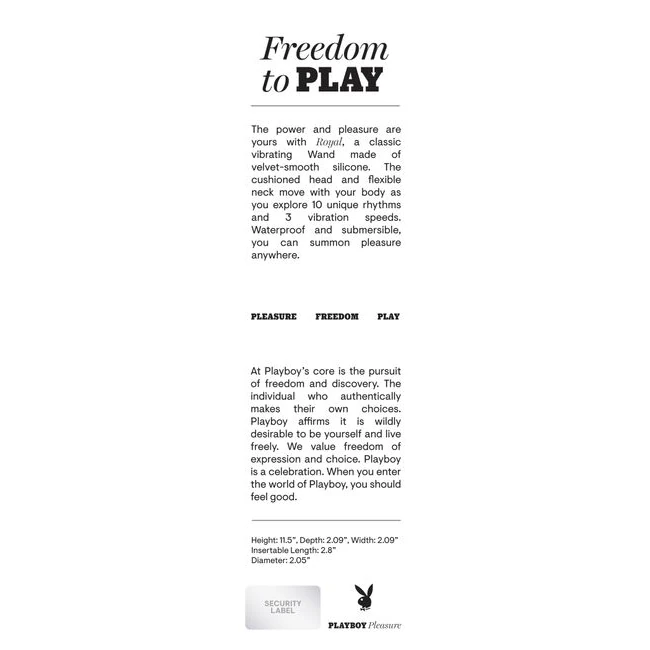 Playboy Royal - Materials & Care
