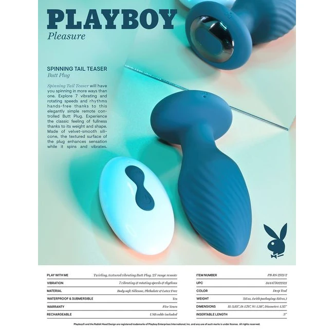 Playboy Spinning Tail Teaser - Physical Specifications and Materials