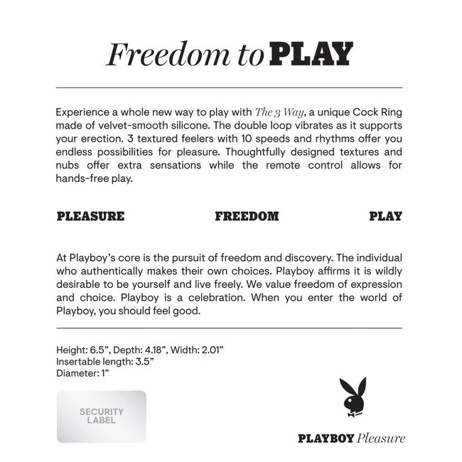 Playboy the 3 Way - Vibration Modes and Stimulation