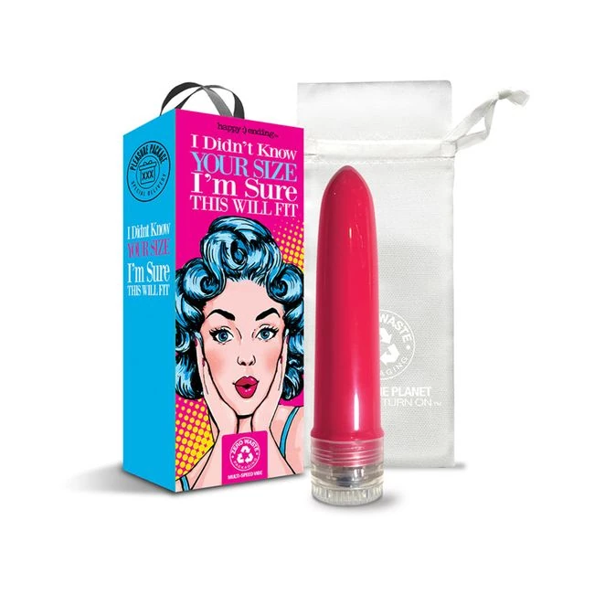 Pleasure Package I Didn't Know Your Size - 4" Multi-speed Vibe - How It Feels