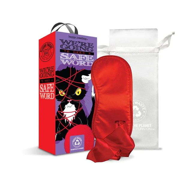 Pleasure Package We're Going to Need a Safe Word - Blindfold, Wrist, and Ankle Sashes - What Is the Pleasure Package We're Going to Need a Safe Word - Blindfold, Wrist, and Ankle Sashes?
