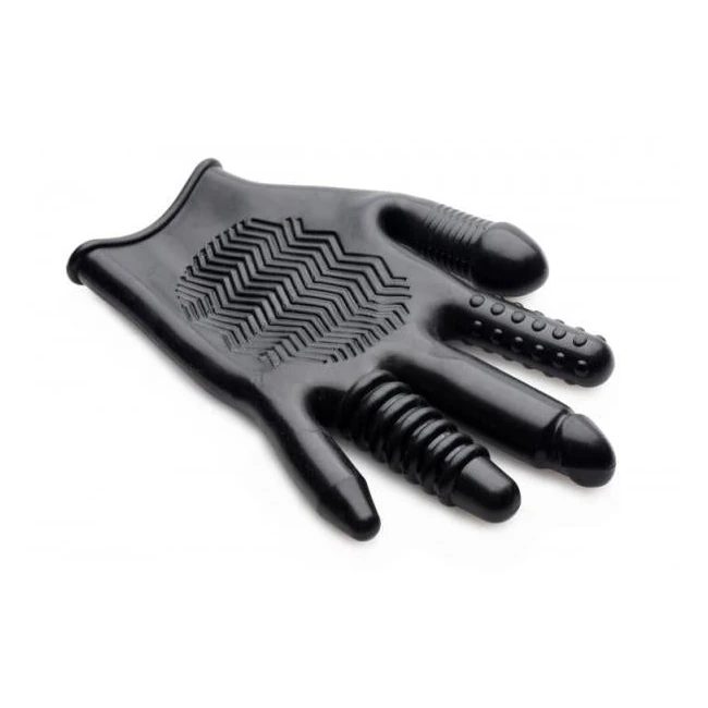 Pleasure Poker Textured Glove Black - Overview
