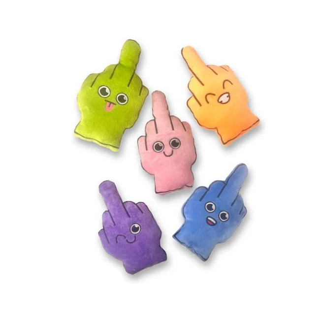 Plushy Pillow Bag of Fucks to Give - Five Fingers for the Days Your Patience Runs Out