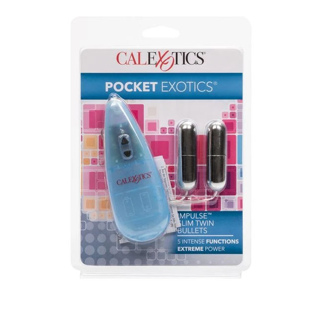 Pocket Exotic Impulse Pocket Pack Slim Twin Bullets - Experience Dual Stimulation with the Pocket Exotic Impulse Pocket Pack Slim Twin Bullets