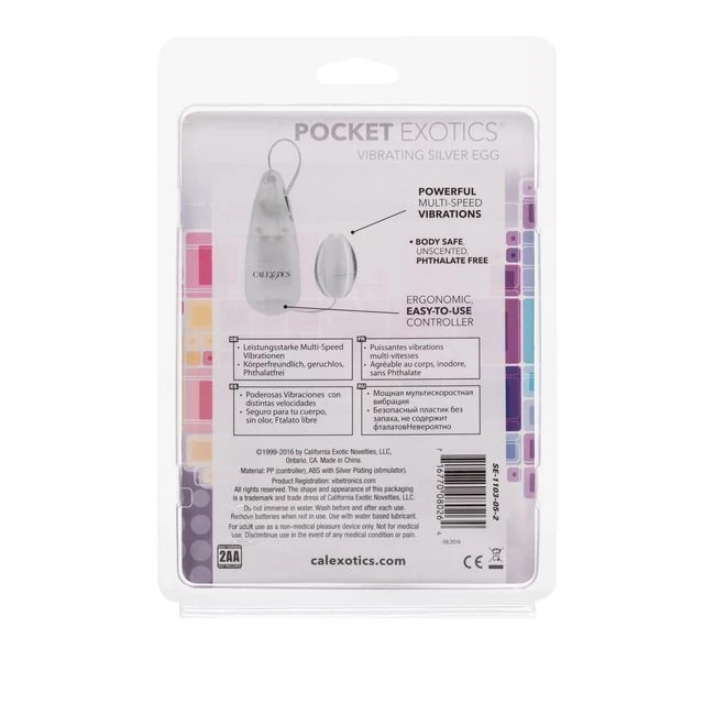 Pocket Exotics Vibrating Silver Egg - Vibration Modes