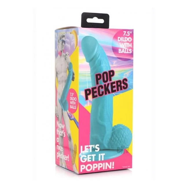 Pop Peckers Dildo W/balls - Shape & Texture