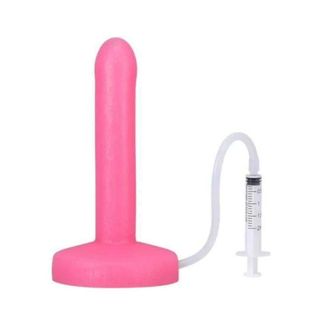 Pop Slim by Tantus Squirting Dildo Midnight - Shape & Texture