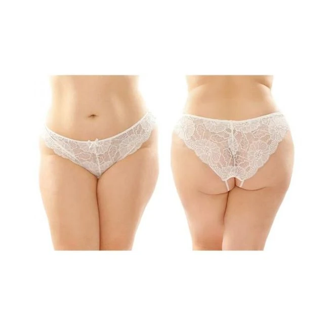Poppy Crotchless Floral Lace Panty 6-pack - Fabric & Feel