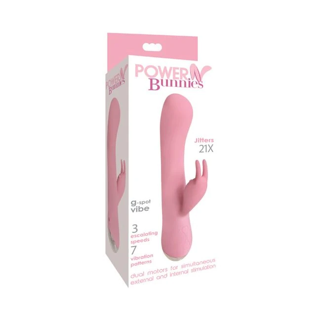 Power Bunnies Jitters 10x Light Pink - Vibration Modes