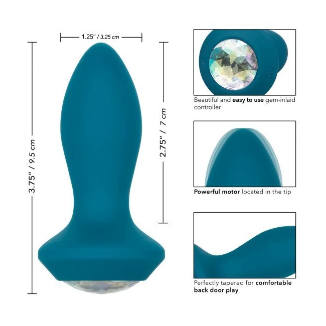 )power Gem Vibrating Petite Crystal Probe- Blue - Vibration Modes and Customization