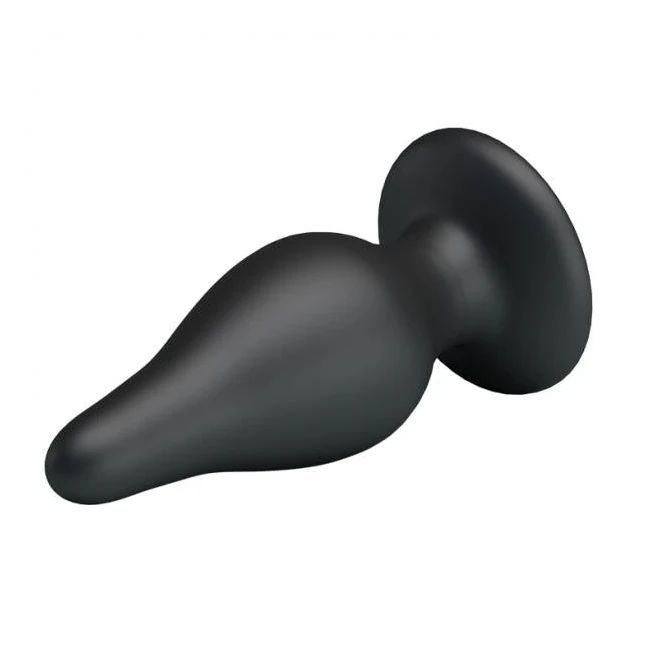 Pretty Love 6.1 Inches Sturdy Silicone Anal Plug Black - Shape & Comfort