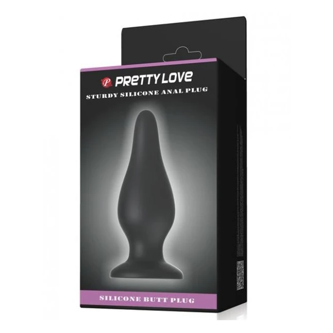 Pretty Love 6.1 Inches Sturdy Silicone Anal Plug Black - Material & Safety