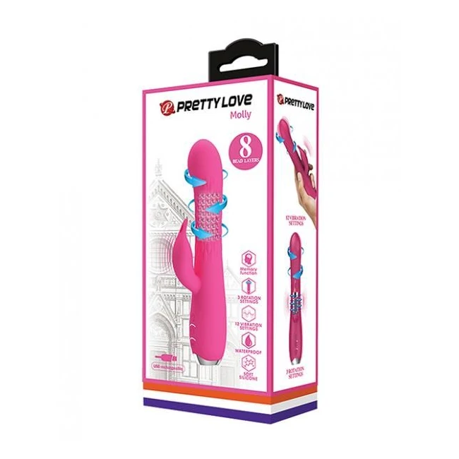 Pretty Love Molly Rotation Rabbit - Fuchsia - Overview