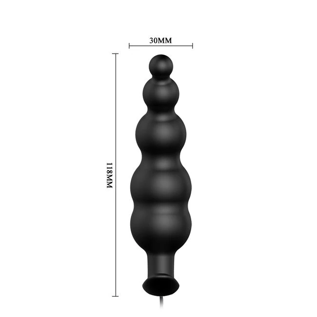 Pretty Love Vibrating Bead Butt Plug Black - How It Feels