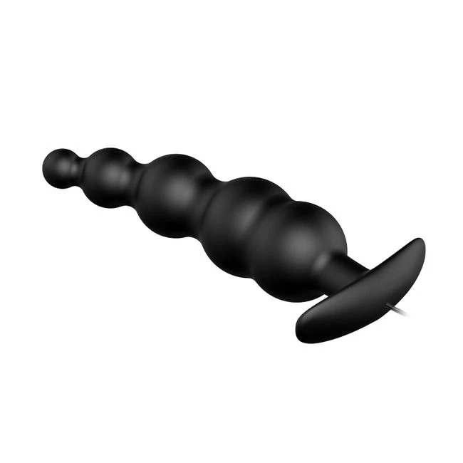 Pretty Love Vibrating Bead Butt Plug Black - Design and Specifications