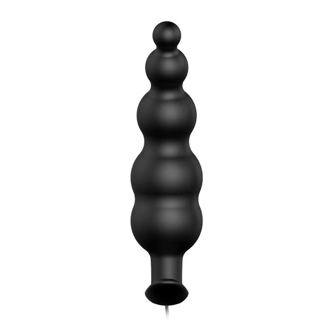 Pretty Love Vibrating Bead Butt Plug Black - Power & Performance