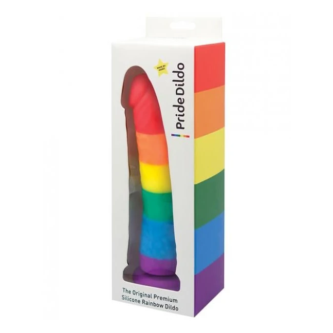 Pride Dildo Realistic Silicone Rainbow - Shape & Texture