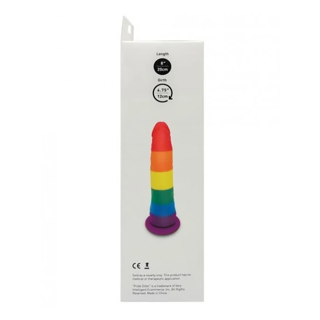 Pride Dildo Realistic Silicone Rainbow - Material Feel