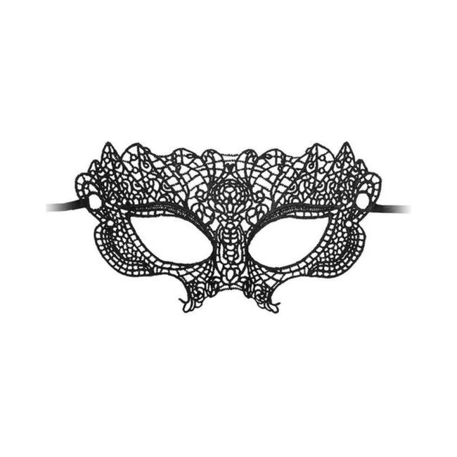 Princess Black Lace Mask Black - Design Details