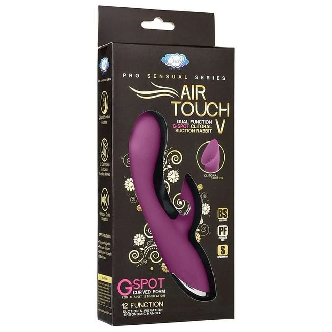 Pro Sensual Air Touch V G Spot Dual Function Clitoral Suction Rabbit - Vibration Modes & Features