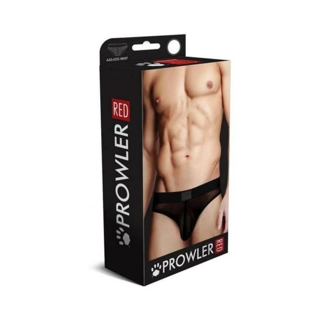 Prowler Red Fishnet Assless Brief Blk - Overview