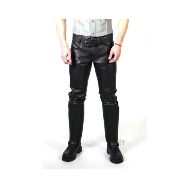 Prowler Red Leather Jeans Blk - Key Details