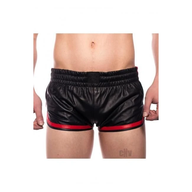 Prowler Red Leather Sport Shorts - Overview