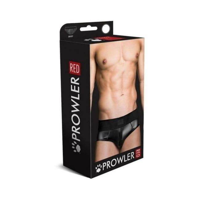 Prowler Red Wetlook Brief Blk - Overview