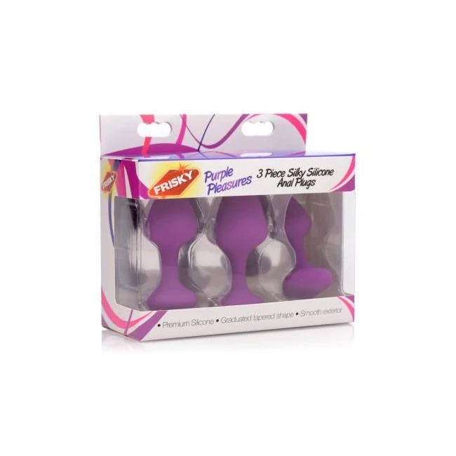 Purple Pleasures 3 Piece Silicone Anal Plugs - Material & Safety