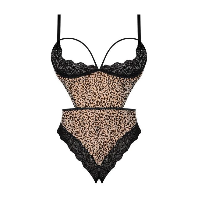 Purrfect Half Cup Teddy W/ Split Crotch Leopard - Fit & Sizing