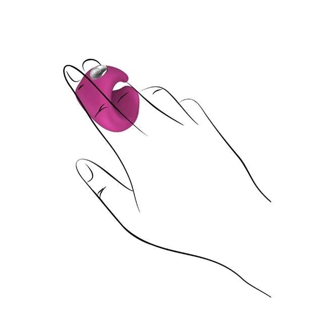 Pyxis Silicone Rechargeable Finger Massager Waterproof - Pink - Vibration Modes