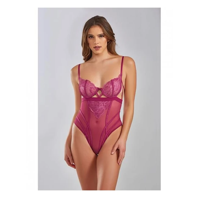Quinn Cross Dyed Galloon Lace & Mesh Teddy - Fit & Sizing