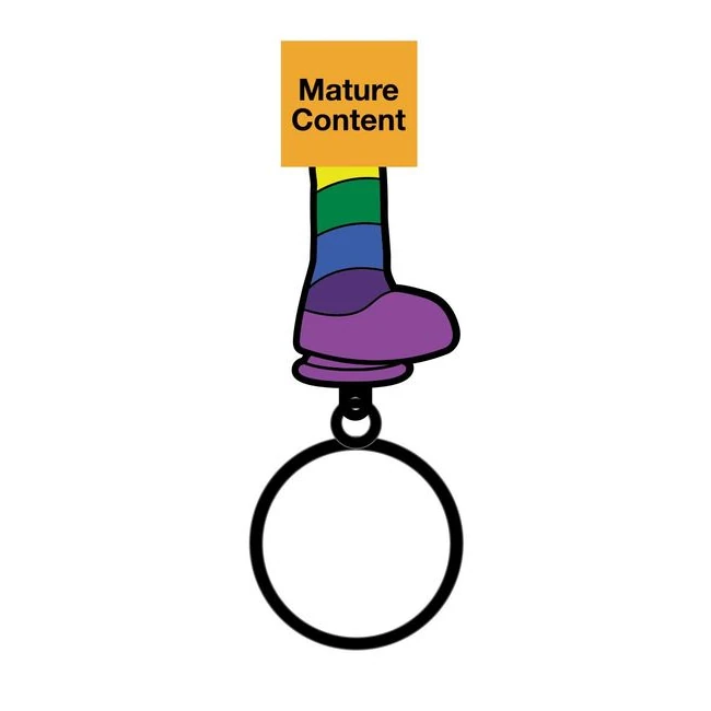 Rainbow Dildo Keychain - Shape & Texture