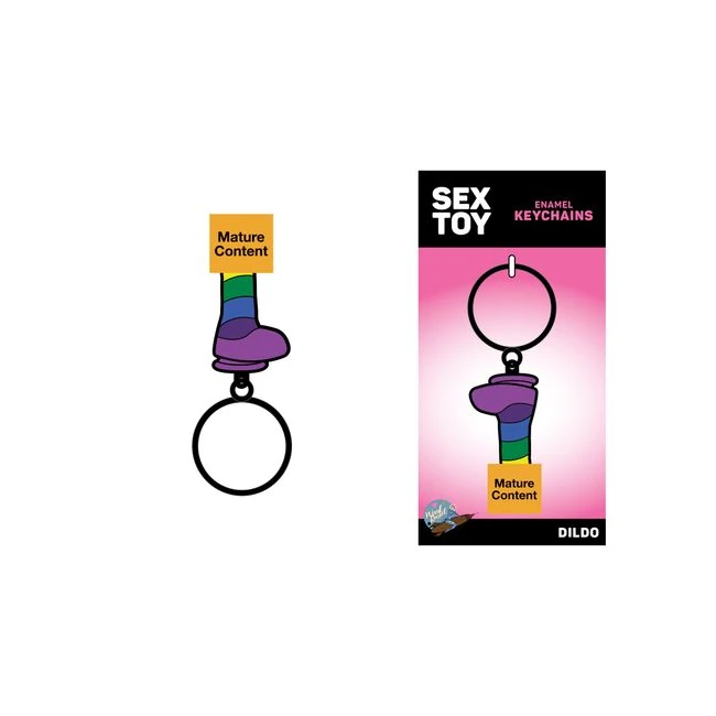 Rainbow Dildo Keychain - Size & Fit