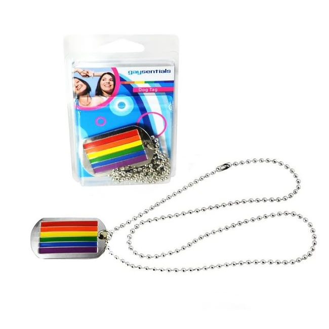Rainbow Military I.d. Tag Necklace - Overview