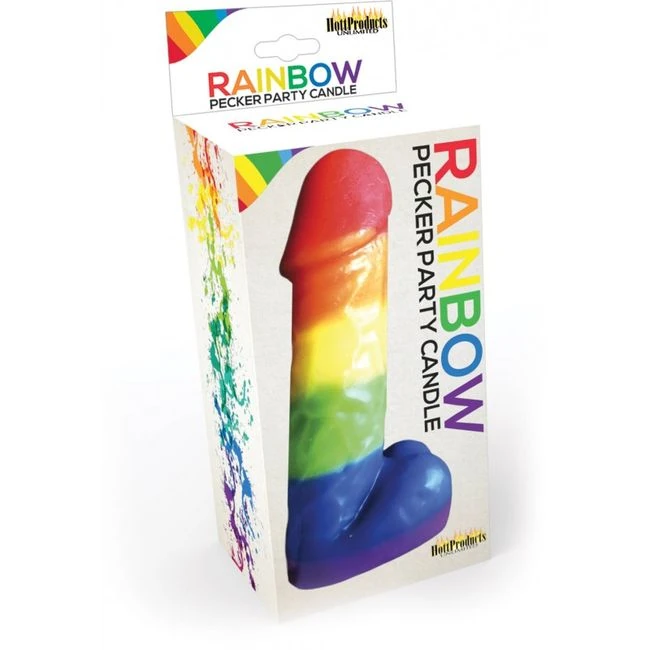 Rainbow Pecker Party Candle - Overview