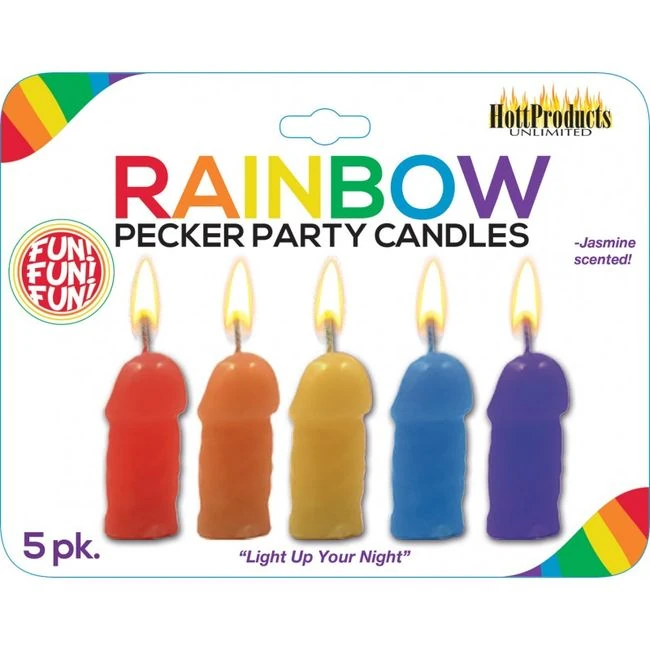 Rainbow Pecker Party Candles 5pk - What Is the Rainbow Pecker Party Candles 5pk?