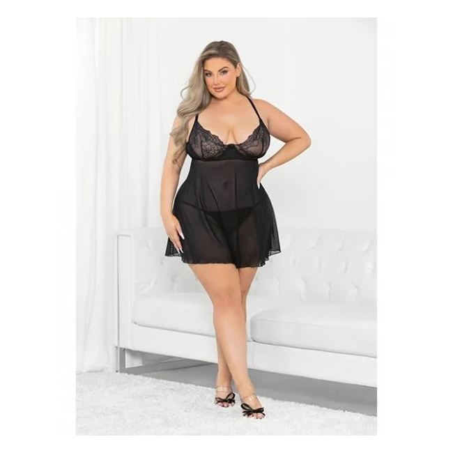 Raised Embroidery Lace Babydoll - Fit & Sizing