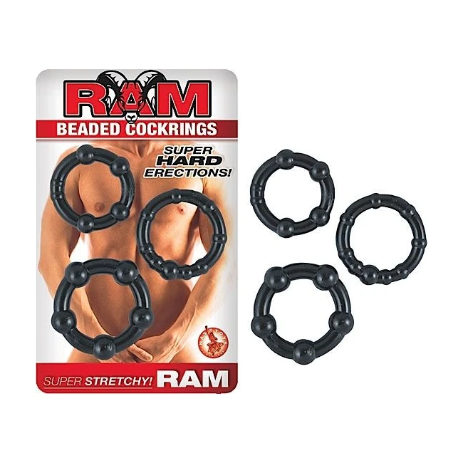 Ram Beaded Cockrings - Textured Beads for Added Sensation