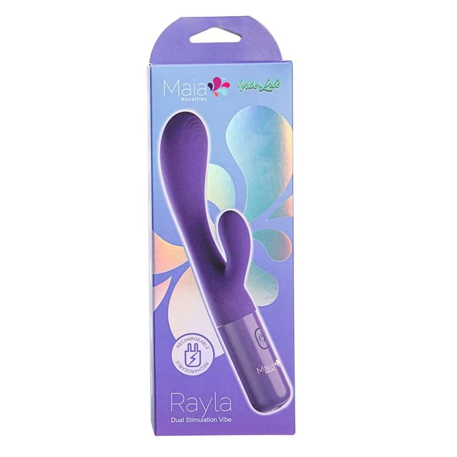 Rayla Dual Stimulation Vibe Silicone & Rechargeable - Vibration Modes & Stimulation Features
