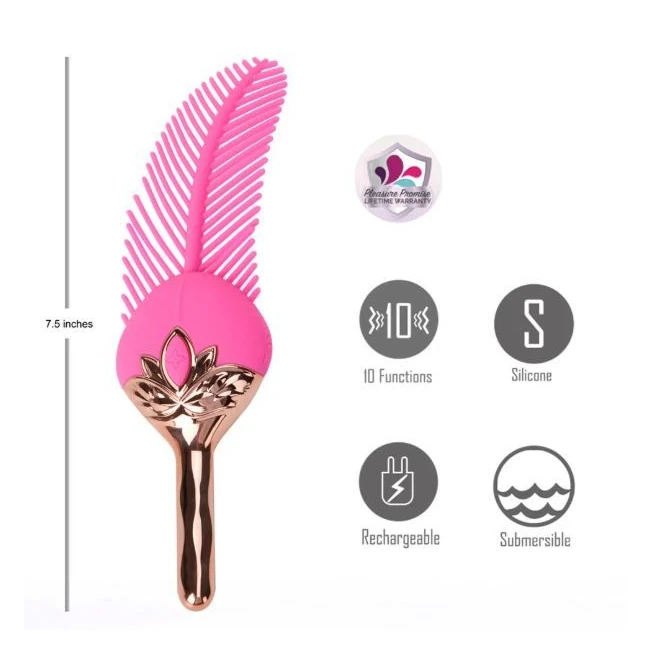 Rayne Silicone Feather Vibe Pink - Seven Tickling Patterns Across Three Speeds