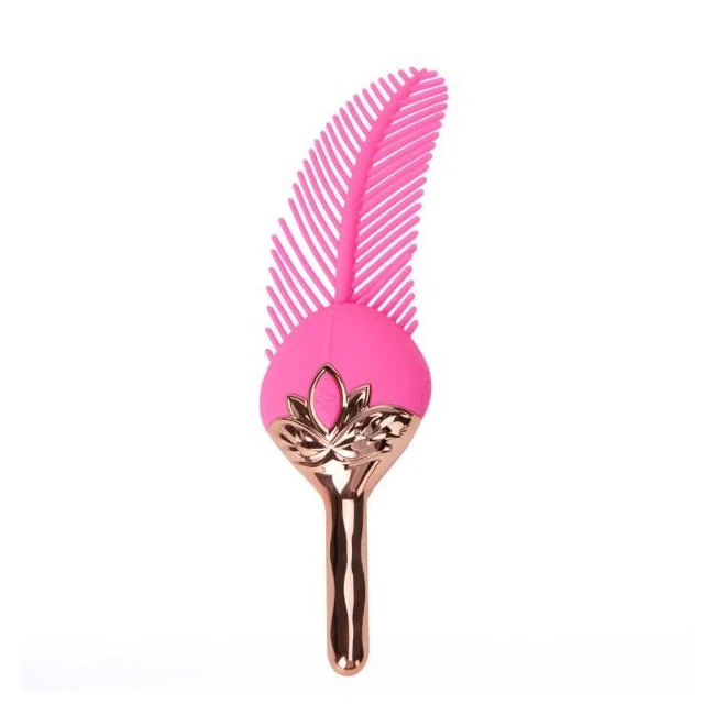 Rayne Silicone Feather Vibe Pink - Contoured Handle and Soft Silicone Body