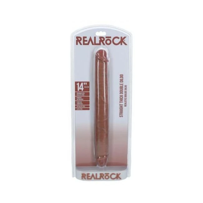 Realrock 14 In. Thick Double-ended Dong - Shape & Texture