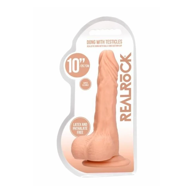 Realrock 7in Dong Flesh W/o Testicles - Shape & Texture