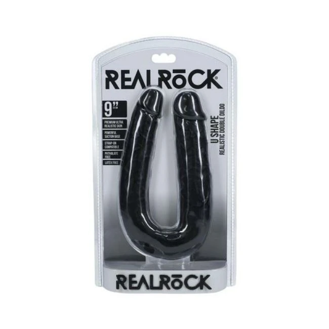 Realrock 9 In. U-shaped Double Dildo - Shape & Texture