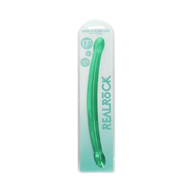 Realrock Crystal Clear Double Dong 17 - Shape & Texture