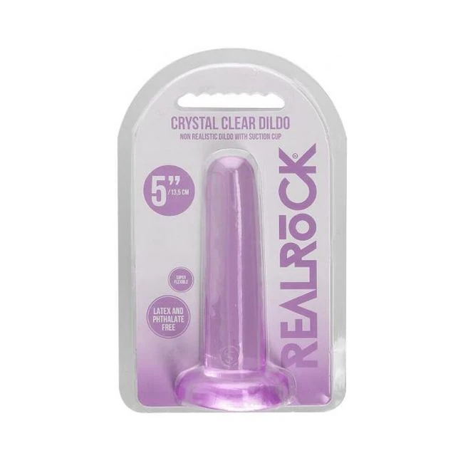 Realrock Crystal Clear Non-realistic Dildo With Suction Cup - Material & Feel