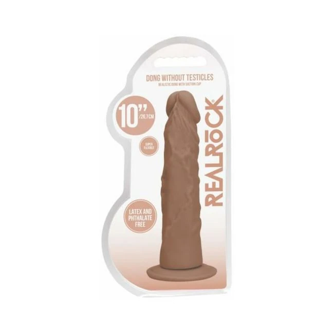 Realrock Dong Without Balls 10 Tan - Shape & Texture