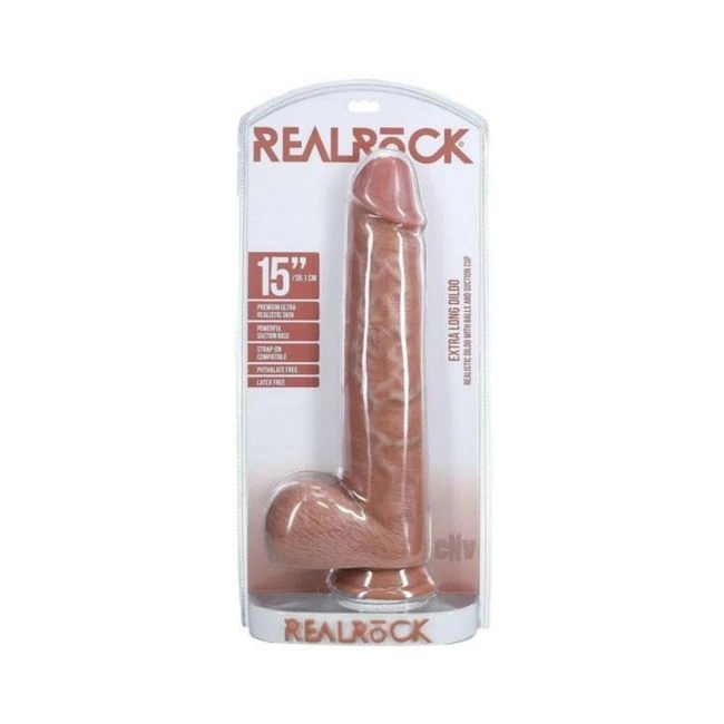Realrock Extra Long 15 In. Dildo With Balls - Shape & Texture