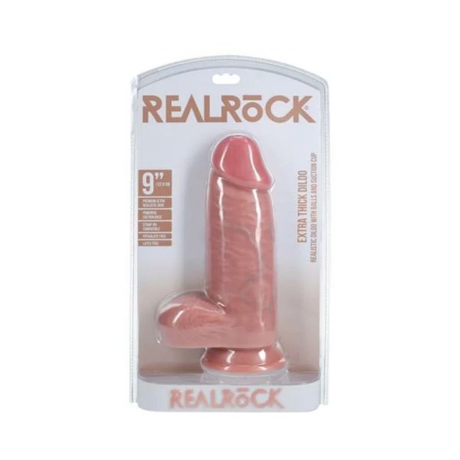 Realrock Extra Thick 9 In. Dildo With Balls - Material & Feel